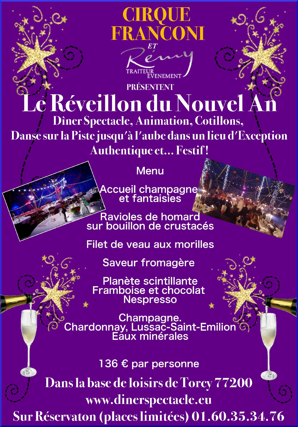 Reveillon de la St Sylvestre 2016 / 2017 Réveillon 31 decembre 2016 REVEILLON ST SYLVESTRE 2017 Val de Marne 94 Seine Saint Denis 93 Seine-et-Marne 77