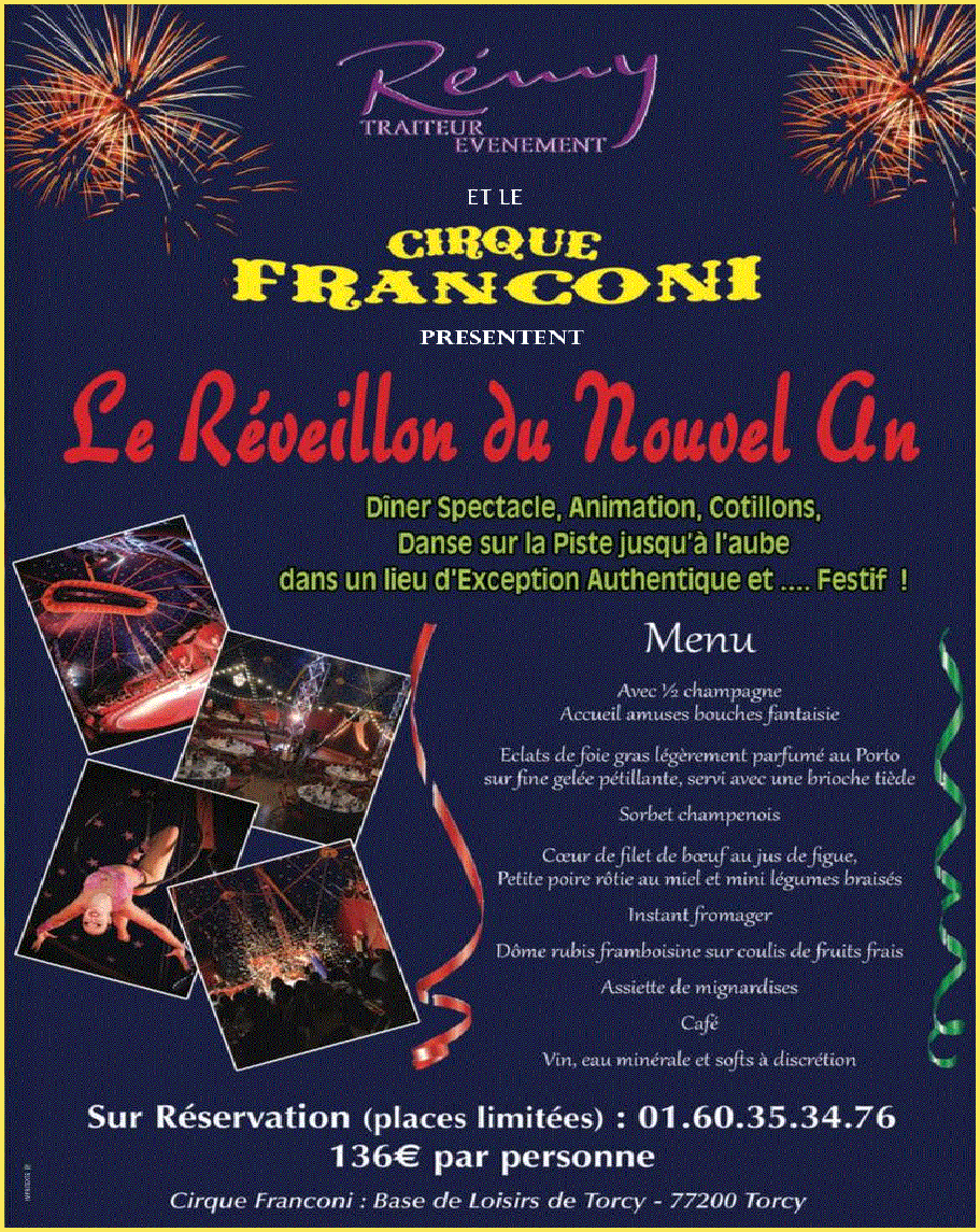 reveillon nouvel an 2014 Seine-et-Marne Reveillon Saint Sylvestre 2015 seine et marne 77 Torcy